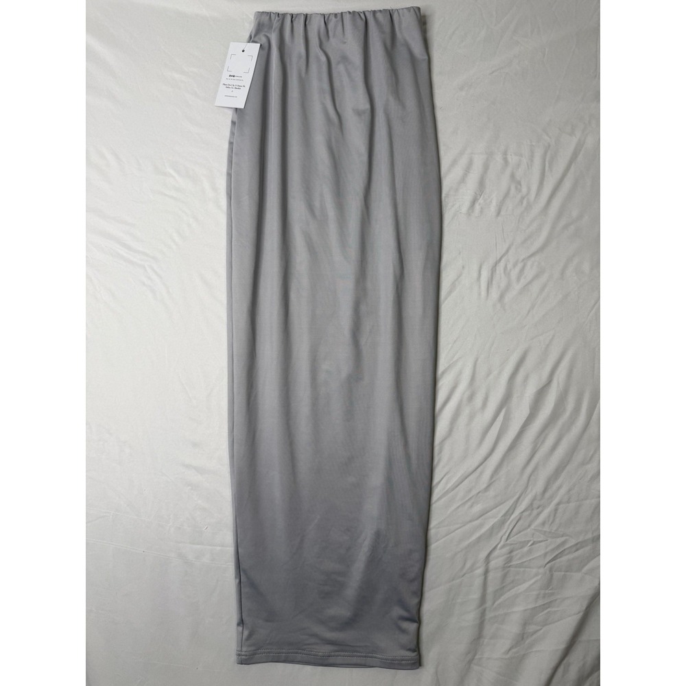SorelleUK Women's Gray‎ Maxi Skirt Bodycon Stretch Elastic Waist XS